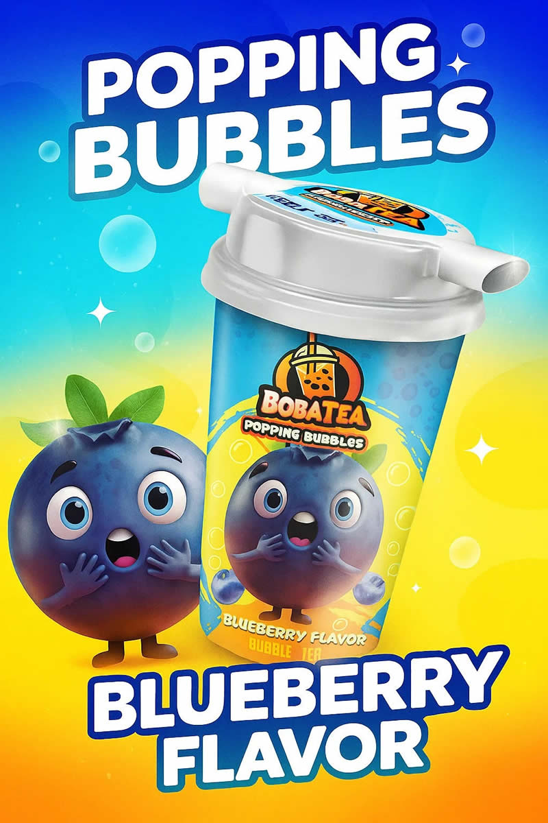 BOBATEA POPPING BUBBLES Blueberry